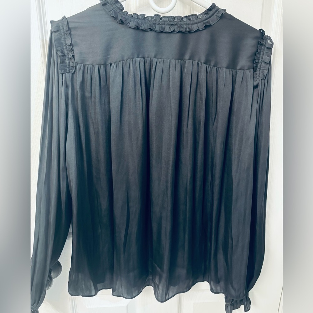 The Kooples Elegant Black Women's Blouse, Size L. Retail $215. NWT - Picture 10 of 11